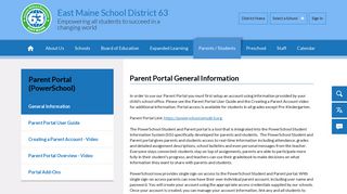 Parent Portal (PowerSchool) / General Information - East Maine ...