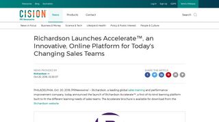 Richardson Launches Accelerate™, an Innovative, Online Platform for ...