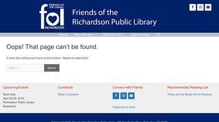 Friends of the Richardson Library - Login Instructions