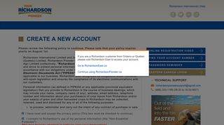 create a new account - Richardson Pioneer
