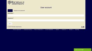User account | Richdale Apartments
