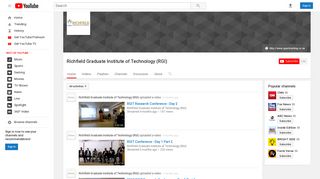 Richfield Graduate Institute of Technology (RGI) - YouTube