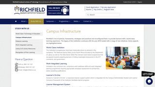 Richfield Graduate Institute of Technology | Campus Infrastructure