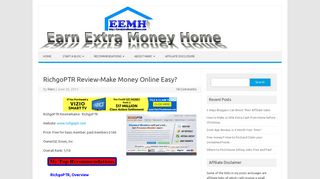 RichgoPTR Review-Make Money Online Easy? - Earn Extra Money ...