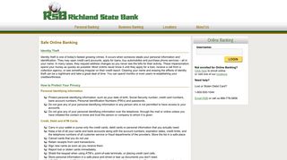 Richland State Bank > Privacy and Security > Safe Online Banking