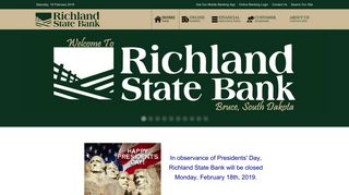 Richland State Bank ~ Bruce, SD - HOME || Page