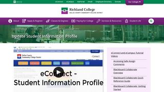 Update Student Information Profile : Richland College