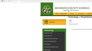 PowerSchool • Page - Richmond County Schools