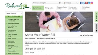 About Your Water Bill - Town of Richmond Hill