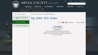 Pay Water Bills Online | Bryan County