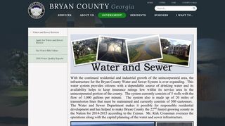 Residential Water and Sewer | Bryan County