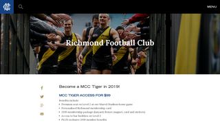 Richmond Football Club dual membership - Melbourne Cricket Club