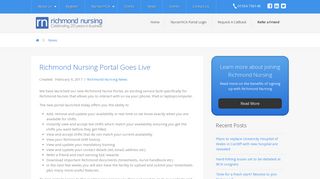 Richmond Nursing Portal Goes Live - Richmond Nursing Agency Ltd