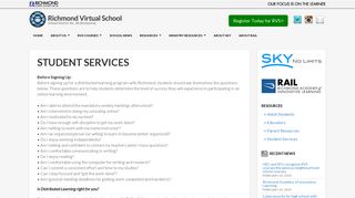 Student Services | Richmond Virtual School