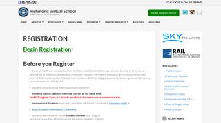 Course Registration - Registration | Richmond Virtual School