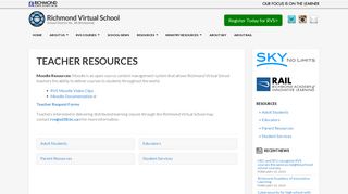 Teacher Resources | Richmond Virtual School