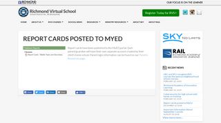 Report cards posted to MyEd | Richmond Virtual School