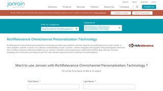 RichRelevance Omnichannel Personalization Technology | Janrain