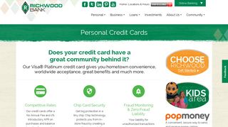 Personal Credit Card - Richwood Bank|