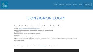 Consignor Log In — Rethreads