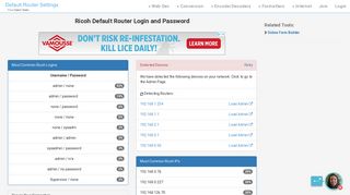 Ricoh Default Router Login and Password - Clean CSS