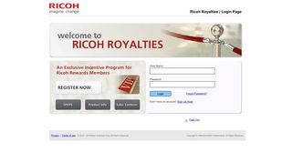 Ricoh Royalties | Login Page