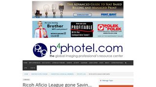 Ricoh Aficio League gone Savin... | Print4Pay Hotel