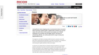 Career Opportunities at Ricoh | Ricoh