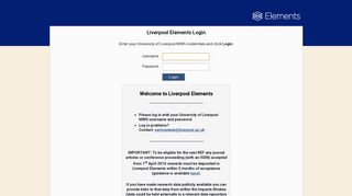 Liverpool Elements Login