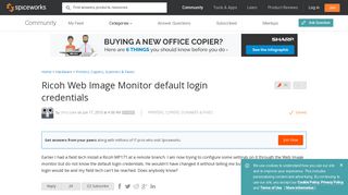 [SOLVED] Default login credentials for Ricoh Web Image Monitor ...
