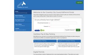 MiPermit Coventry Cashless Parking and Digital Permits
