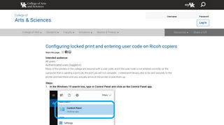 Configuring locked print and entering user code on Ricoh copiers ...