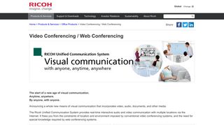 Video Conferencing / Web Confere... / Unified Communication ... - Ricoh