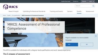 Assessment of Professional Competence (APC) - RICS