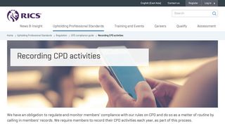 Recording CPD activities - RICS