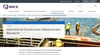 International Construction Measurement Standards - RICS
