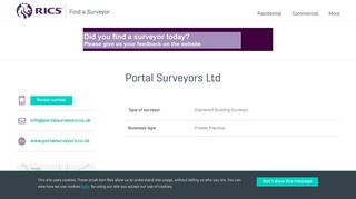 Portal Surveyors Ltd - RICS Find a Surveyor - RICS Firms