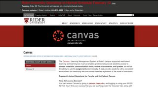 Canvas | Rider University