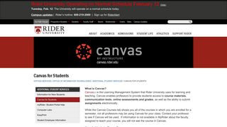 Canvas for Students | Rider University