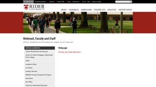 Webmail, Faculty and Staff | Rider University