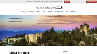 Guest Services | The Ridge Tahoe Resorts