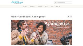 St Hilary's Network – Ridley Certificate: Apologetics