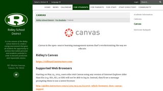 Canvas - Ridley School District