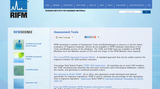 Assessment Tools - The Research Institute for Fragrance Materials