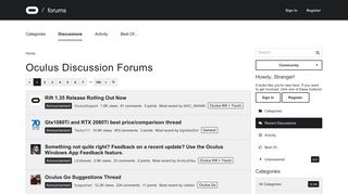 Oculus Discussion Forums