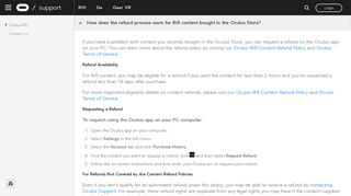 Getting a Refund for Oculus Content - Oculus Support
