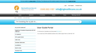 User Guide Portal | Candidates | RIG Healthcare