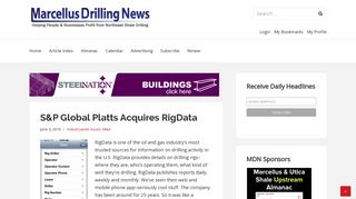 S&P Global Platts Acquires RigData | | Marcellus Drilling News