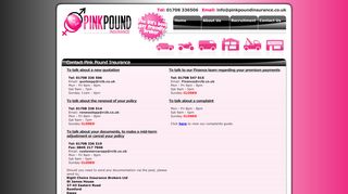 Contact Us - Pink Pound Insurance