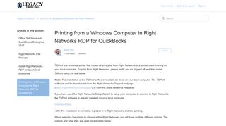 Printing from a Windows Computer in Right Networks RDP for ...